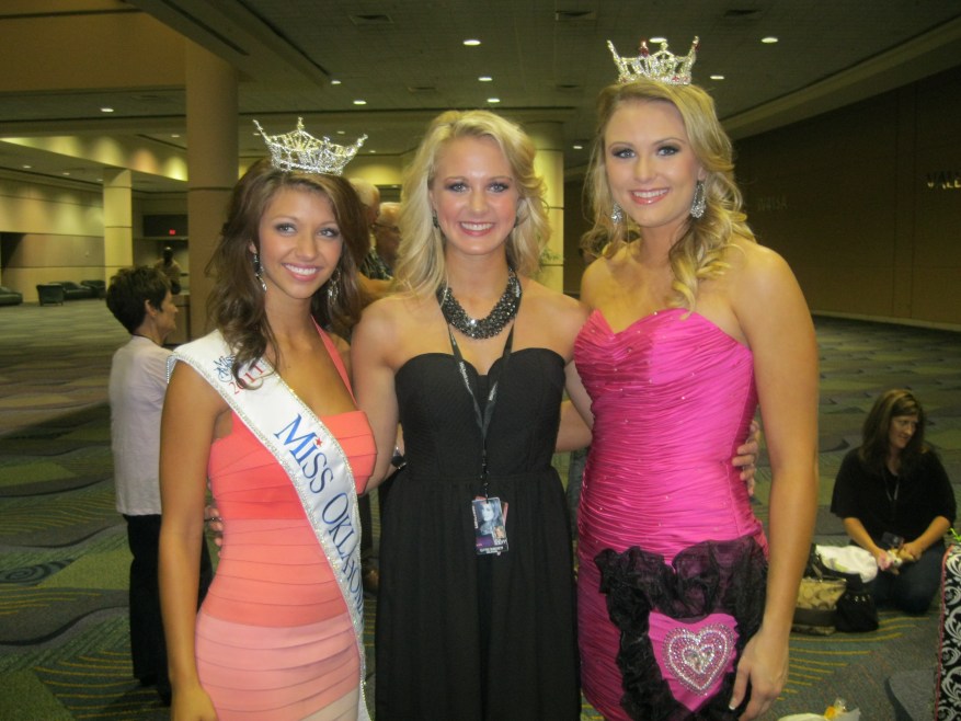 Miss Oklahoma 2011, Betty Thompson, with Clytee Burchett and Lacey Russ